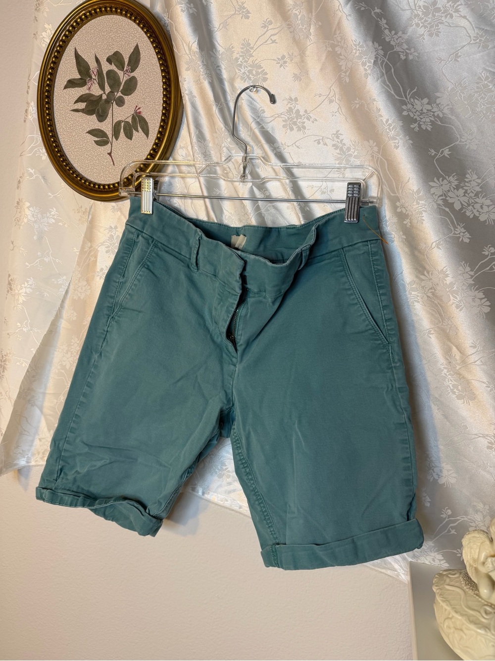 LOFT Teal Flat-Front Men's Shorts